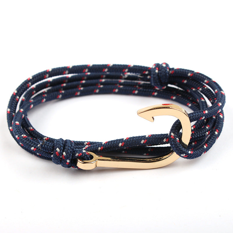 Adjustable Paracord Anchor Bracelet Woman Men Charm Bracelets