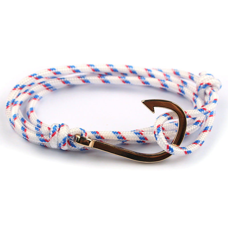 Adjustable Paracord Anchor Bracelet Woman Men Charm Bracelets