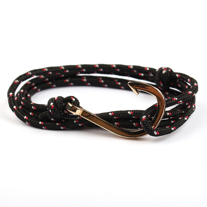 Adjustable Paracord Anchor Bracelet Woman Men Charm Bracelets