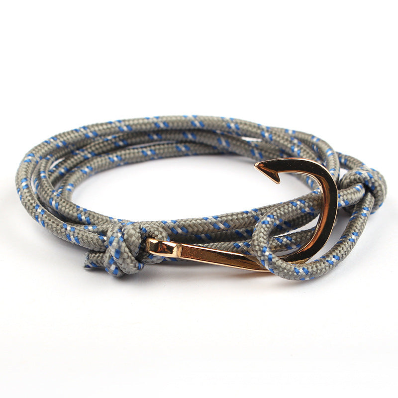 Adjustable Paracord Anchor Bracelet Woman Men Charm Bracelets