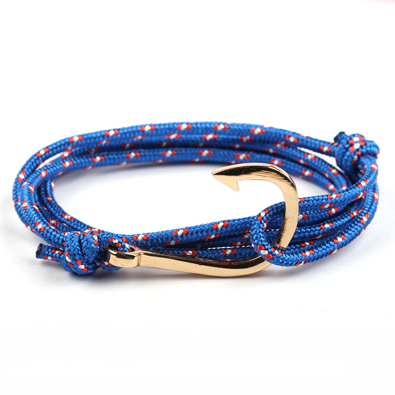 Adjustable Paracord Anchor Bracelet Woman Men Charm Bracelets